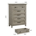 thumbnail image 2 of Garvee Commode à 5 Tiroirs pour Chambre, Commode Verticale avec Grand Rangement, 15,8 Pouces X 31,5 Pouces X 41,3 Pouces, Gris, 2 of 7