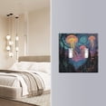 thumbnail image 4 of Yayeee Toggle Light Switch Wall Plate 3-Gang 6.37"x4.48" Decorative Outlet Cover, Psychedelic Jellyfish, 4 of 7