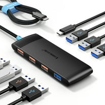 Lemorele USB C Hub, 8 in 1 Docking Station, 2FT Cable Length,, With 3 USB 3.2 10Gbps, 4 USB 3.0 5Gbps, 1 USB C Power Port, For Macbook Pro/Air, Dell Xps, Ps 4/5, iPad /iPhone