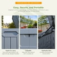 thumbnail image 3 of Patiowell 230 Gallon Deck Box, Waterproof Large Outdoor Lockable Storage Box with Divider for Patio Furniture and Garden Tools, Gray, 3 of 8