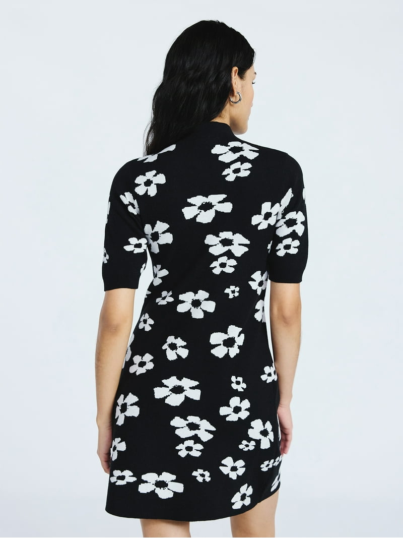 knitted midi dress with belt Helene - Knitted Maxi Dress with Belt - Black main image 1