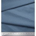 thumbnail image 3 of Soimoi Blue polyester Crepe Fabric Flower Geometric Print Fabric by the Yard 52 Inch Wide, 3 of 3