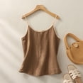 thumbnail image 2 of Tank Tops for Women, Solid Cotton Linen Fresh Embroidery Sleeveless Casual Trendy Camisole Vest, 2 of 3
