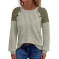 thumbnail image 2 of Womens Long Sleeve Tops Women Long Sleeve Shirts Lightweight Sweaters Casual Shirt V Neck Lace 2026 Fall Fashion Clothes Womens Fashion Top Shirts, 2 of 6