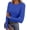 21-Light Royal Blue, variant on ANRABESS Long Sleeve Shirts for Women Ribbed Knit Slim Fit Basic Tops Crewneck Tees Spring Fall Casual Underscrubs Layer Clothes Brown Medium