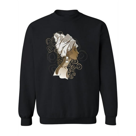 Cool African Woman Comic Style Sweatshirt Women -Image by Shutterstock, Female x-Large