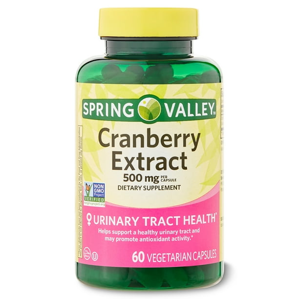 Spring Valley Cranberry Extract Vegetarian Capsules, 500mg, 60 Count
