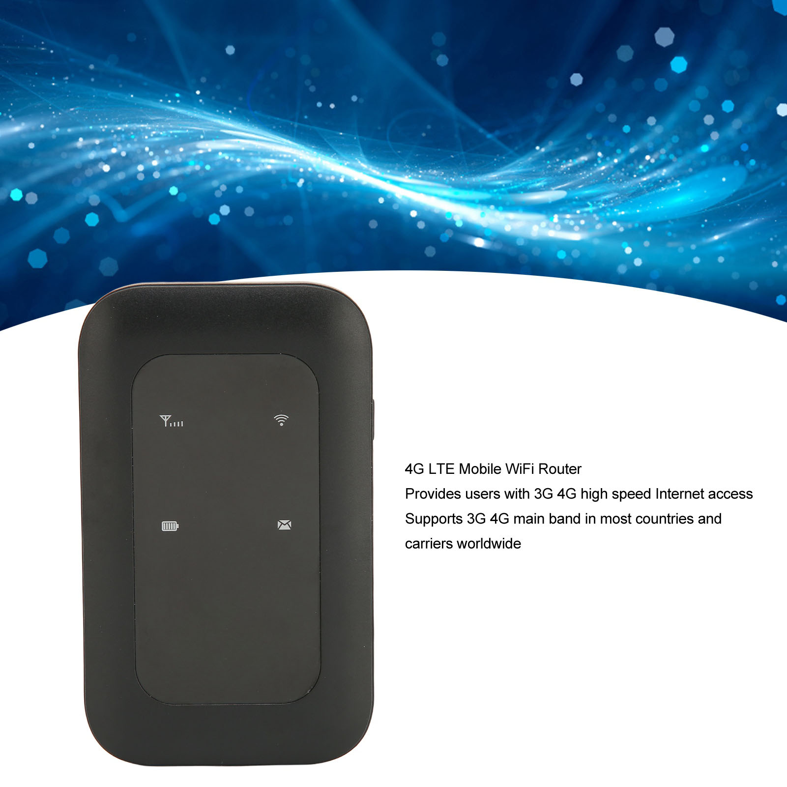Portable 4G LTE Mobile WiFi Hotspot, Wireless Internet Router Devices with SIM Card Slot, LED Smart Display, Mini Pocket WiFi Router, 150Mbps, for Car Outdoor Travel