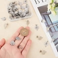 thumbnail image 3 of 1box 60pcs Textured Flat Round Stud Circle Stud Earring with Spot Disc Ear Stud Earring Post with Hole Stainless Steel Earring Component for Earrings Making Hole: 1.8mm Pin: 0.8mm, 3 of 9