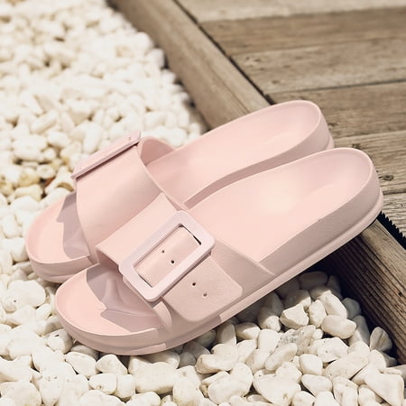 

Athletic Slide Water Shower Beach Slippers Adjustable Buckle House Indoor Outdoor Slip On Flat Sandals