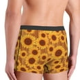 thumbnail image 4 of Bingfone Brown Wood Grain Sunflower A Men's Underwear - Casual Stretch Boxer Briefs-X-Large, 4 of 7