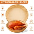 thumbnail image 2 of HSHDLDF Air Fryer Paper Liners Disposable: 125PCS Non-Stick Air Fryer Parchment Paper, Food Grade Baking Paper for Baking Roasting Microwave (8IN-Round), 2 of 7