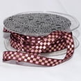 thumbnail image 2 of The Ribbon People Brown Woven Edge Checkered Wired Craft Ribbon 0.375" x 132 Yards, 2 of 2