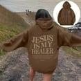 thumbnail image 4 of Christian Hoodies for Women 2025 Jesus Is My Healer Christian Hoodie with Pockets Hooded Sweatshirt Women Pullover, 4 of 8