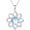Style 4, variant on 925 Sterling Silver Moonstone Necklace, Featuring Various Pattern Moonstone Pendant Jewelry Gift for Mother Women With 18+2inches Chain
