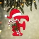 thumbnail image 1 of Colgante de árbol de Navidad de acrílico 2D con letras | Juego de 26 adornos con iniciales del alfabeto para decoración navideña, 1 of 6