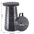 thumbnail image 1 of Portable Folding Chair Stool, Adjustable Height Telescopic Stool, Suitable For Camping, Fishing, Barbecue (black), 1 of 4