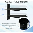 thumbnail image 3 of FEBTECH - Wall Entertainment Center Shelves - Shelf for Projector - Floating Shelves for Tv,DVD Players,Games Consoles, Cable Boxes, TV Accessories, 2 Shelf, Black, 3 of 7