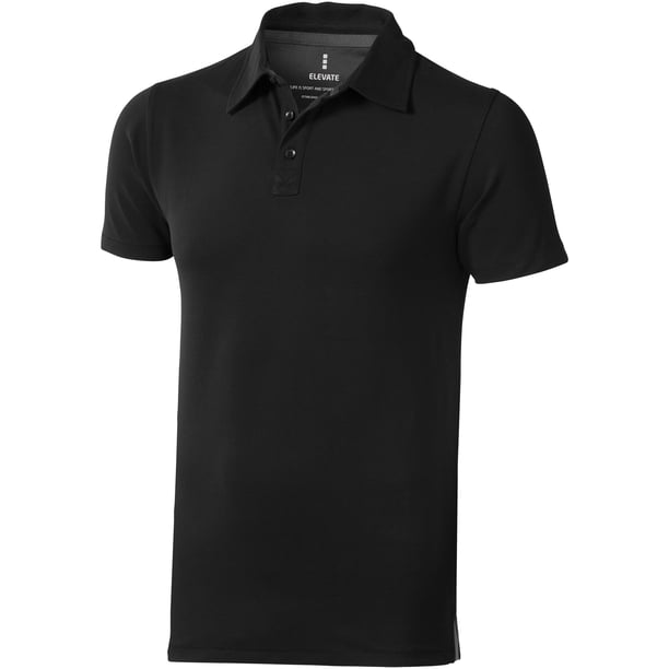 Elevate - Polo modelo Markham de manga corta para hombre (Negro)