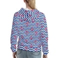 thumbnail image 7 of Lsque Nautical Anchors Pattern Casual Women's Hoodie,Hooded Sweatshirt with Kangaroo Pocket,Pullover Hoodie with Eye-catching Drawstrings-Small, 7 of 7
