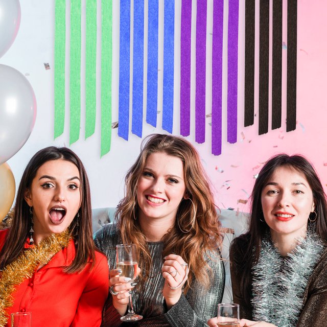 FENGGUIQU Papel Crepé Multicolor Ideal Para De Fiestas Cumpleaños Y Eventos Especiales