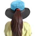thumbnail image 6 of Zukuco Women Summer Sun Hat Outdoor UV Protection Fishing Hat Wide Brim Foldable Beach Bucket Hat with Ponytail-Hole, 6 of 7