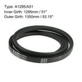 thumbnail image 2 of A1295/A51 V Belt 51-inch Inner Girth, A-Section Rubber Drive Belt 2pcs, 2 of 4