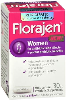 Florajen Women Multiculture Probiotic Supplement Capsules, 30 ea