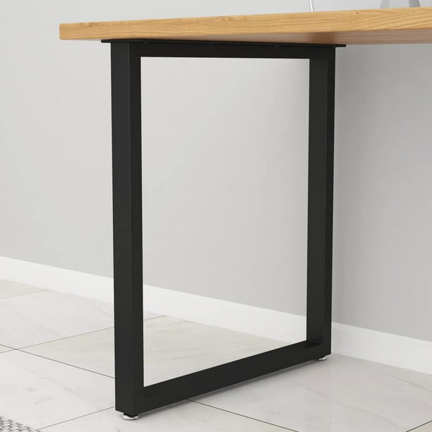 Patas de mesa de Metal negro Dr.Iron, patas de escritorio resistentes de 28 pulgadas de alto x 24 pulgadas de ancho para mesa de comedor, café, cocina (sin tablas), Juego de 2