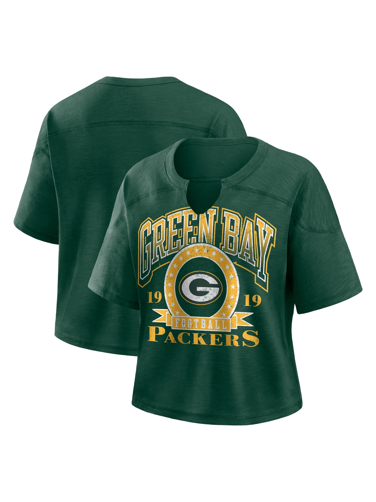 NFL Green Bay Packers Women's Cotton Green Short Sleeve T-Shirt