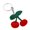 Red, variant on Charm Vibranting Cherry Keychain Craft with Sturdy Yarn Alloy Materials