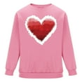 thumbnail image 5 of Feancey Valentine's Day Crewneck Sweatshirts for Men Tie Dye Heart Print Long Sleeve Shirt Loose Fit Casual Fleece Lined Sweatshirt Comfy Pullover Tops Pink M, 5 of 7