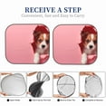 thumbnail image 5 of Picia Puppy Peeking Through Pink 2 Piece Car Windshield Sun Shade Foldable | Foldable Sun Shield for Front Window Blocks UV Rays and Keeps Your Vehicle Cool-Large, 5 of 7