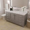 thumbnail image 3 of Caroline Avenue 60" Single Bath Vanity in Cashmere Gray with Cultured Marble Quartz Top and Square Sink, 3 of 3