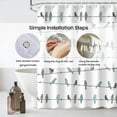 thumbnail image 4 of Bird Shower Curtain Cute Shower Curtain Blue and Gray Shower Curtain Funny Animal Shower Curtain Set with Hooks, Teal Rowley Birds Shower Curtains for Bathroom, 72W x 72H Inch, 4 of 6
