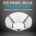 thumbnail image 2 of Bell + Howell Hex Bulb E26 LED Ultra Bright 6 Panel Light Bulb, Socket Light, Adjustable Shop Light Ceiling Light, No Wiring Needed, 60 Watts, 2 of 6
