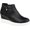 Black Faux Leather, variant on Journee Collection Womens Remmy Faux Leather Wedges Ankle Boots
