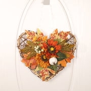 Pumpkin Maple Wreath Autumn Festival Wreath Door Hanging Home Decor
