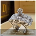 thumbnail image 2 of HOOUN Fashion Women Jewelry 925 Silver White zirconia Ring Wedding Bridal Gift Sz 5-11-#6-9, 2 of 2