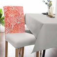 thumbnail image 5 of Stretch Dining Chair Covers Set of 4, Summer Coral Marine Life Gradient Tomato Grey White Removable Dining Chair Protector Slipcovers for Kitchen Party Restaurant, 5 of 6