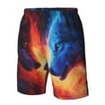 thumbnail image 4 of Logiee Wolf Print Mens Swim Trunks Quick Dry Board Shorts,Breathable Hawaii Beach Shorts Swimwear Bathing Suits-Small, 4 of 6