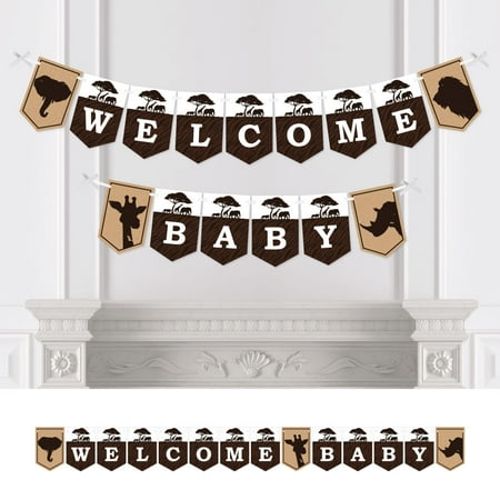 Wild Safari African Jungle Adventure Baby Shower Bunting Banner