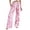 a-253Pink56, variant on FINALGANG Womens Gingham Wide Leg Pants With Smocked Elastic High Waist Pockets For Beach Vacations Casual Daily Wear Summer Loungewear Green