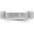 thumbnail image 3 of 14k White Gold 6.2mm Standard Weight Comfort Fit Brushed Satin with Polished Beveled Edge Wedding Band Size 9 - Ring Size 9.0, 3 of 7