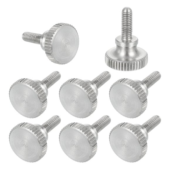 Uxcell M3x8mm Knurled Thumb Screws, 304 Stainless Steel Diamond Head Thumb Screws Metric Knurled Head Bolts with Shoulder Grip Knobs Hand Tighten Thread Fasteners, 11mm Dia. 8 Pcs