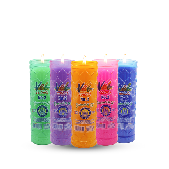 VELADORA DE COLORES NO. 2 – DECORACIÓN Y AMBIENTE PARA EL HOGAR