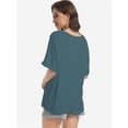 thumbnail image 4 of Women's Casual Short Sleeve Crew Neck T-Shirts, 4 of 6
