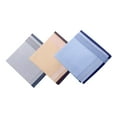 thumbnail image 2 of Cotton Men Handkerchiefs Grandfathers 16inch Gentlemen Pocket Square Hankies Style B 3Pcs, 2 of 8