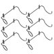 thumbnail image 1 of 6pcs Red Wine Racks Iron Wall Hanging Racks Wall Wine Display Racks (Black), 1 of 3