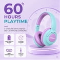 thumbnail image 2 of Kids Bluetooth Headphones, 60H Playtime, Volume Limited 85/94dB, Bluetooth 5.3, Foldable Wireless Headphones for Kids with ANC & HD Mic, 2 of 6